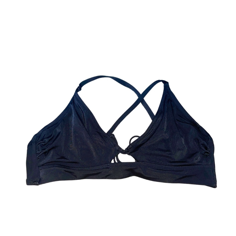 Shade & Shore Longline Underwire Bikini Top - Black - Size 34D